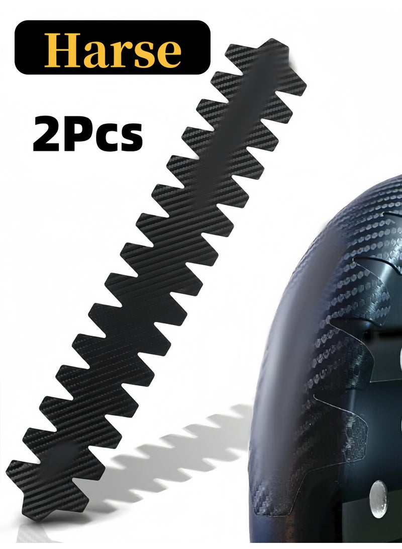 Harse 2PCS 15.7 Inch Racket Frame Protector, PU Edge Guard Tape & Sticker for Padel Rackets(Black) - Image 1